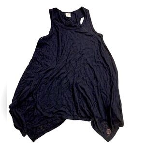 Balance Collection | Black Sleeveless Swim Coverup Top Shirt Tank Oversized S